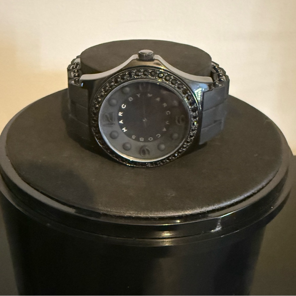 Marc By Marc Jacobs Black Pelly Silicone Watch